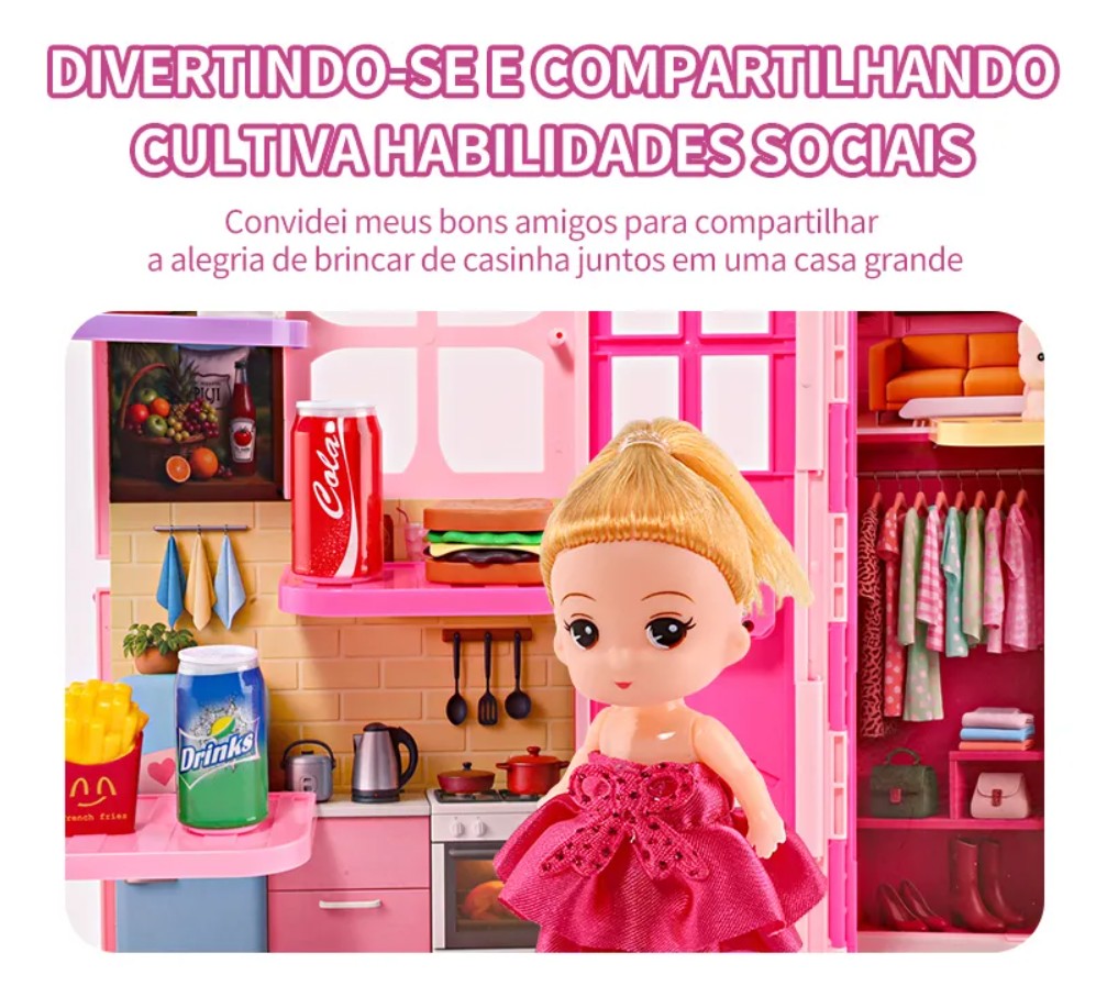 Vacation Sweet Doll House - Toy Pet Dollhouse for Girls – 30 Pcs