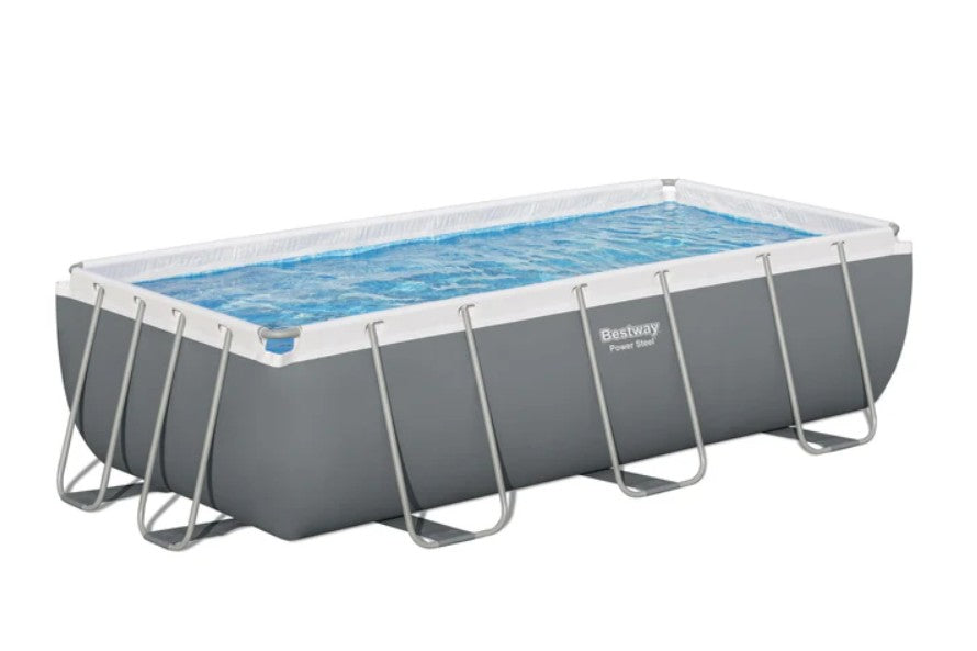 Bestway Frame Pool Power Steel 4.04m x 2.01m x 1.00m Rectangular Pool Set - 56442