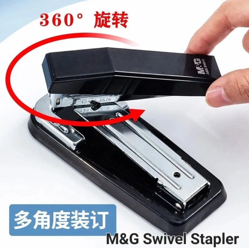 M&G Swing-Arm Swivel Stapler 25Sheets 360 Rotate Desk for Booklet or Book Binding - No: ABS91627