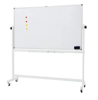 M&G Chenguang H Type Dry Erase Whiteboard with Stand - Magnetic White & Chalk Board - Size: 100cm X 150cm - No:ADB983AH