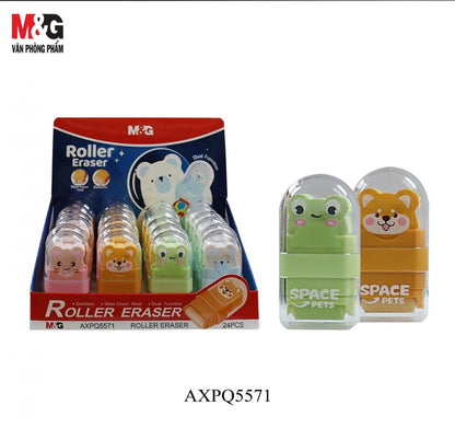 M&G Chenguang Roller Eraser Space Pets Dustless Dual Function - Assorted Color - 1pcs - No: AXPQ5571