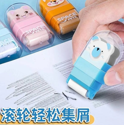 M&G Chenguang Roller Eraser Space Pets Dustless Dual Function - Assorted Color - 1pcs - No: AXPQ5571