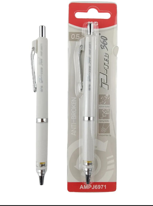 M&G Chenguang Anti-Broken Mechanical Pencil 0.5mm with Eraser – Retractable Lead Pencil for School, Office & Drawing Assorted Color - 1pcs - No:AMPJ6971