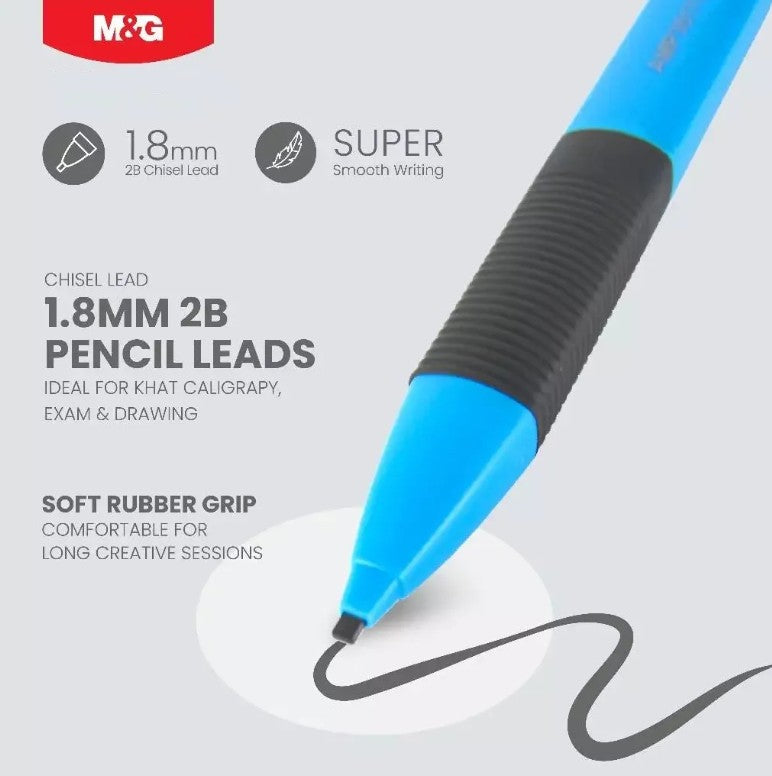 M&G Chenguang Jawi 2B Exam Mechanical Pencil with Leads 1.8mm and Eraser - 1pcs - No: Hamp0355