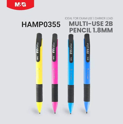 M&G Chenguang Jawi 2B Exam Mechanical Pencil with Leads 1.8mm and Eraser - 1pcs - No: Hamp0355