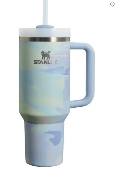 Stanley Quencher H2.0 40 oz (1.18L) – Vacuum Insulated Stainless Steel Travel Mug with Handle & Lid | – Pastel Marble Design