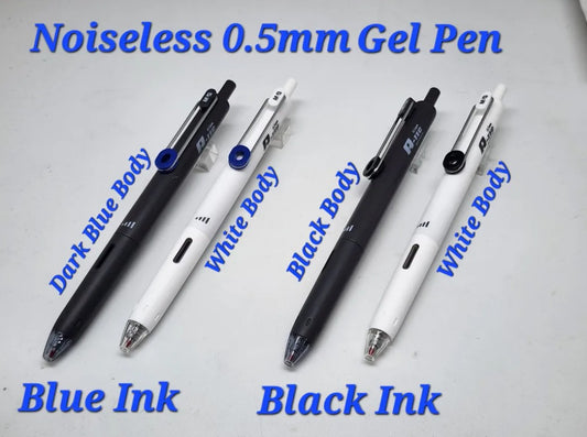 M&G Chenguang Silent Click Gel Pen 0.5mm – Noiseless Retractable Blue Ink Pen with Soft Grip for School, Office & Exams  - 1pcs- No:AGPJ9675