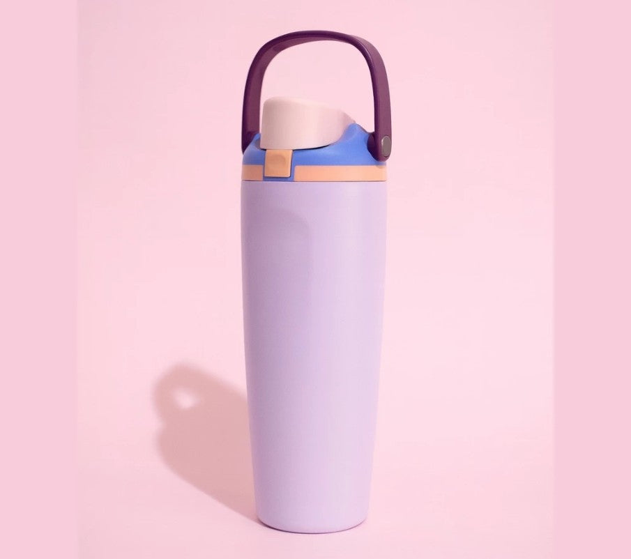 Thermos Flask with Straw, 900ml Stainless Steel Drinking Bottle with 2-in-1 Lid, Sports Bottle BPA-Free, Insulated Flask for Hot and Cold Beverages Water Bottle