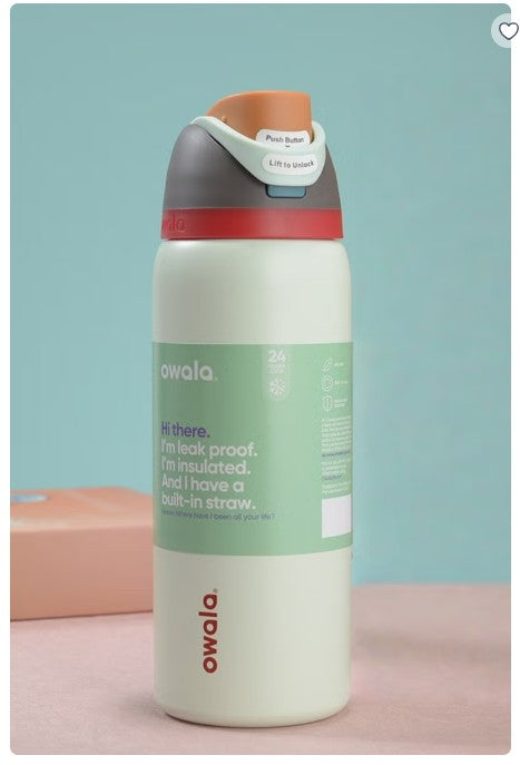 Owala FreeSip 32oz (945ml) Insulated Stainless Steel Water Bottle – Leakproof Vacuum Bottle with Built-in Straw & Carry Loop