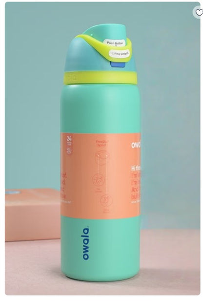 Owala FreeSip 32oz (945ml) Insulated Stainless Steel Water Bottle – Leakproof Vacuum Bottle with Built-in Straw & Carry Loop