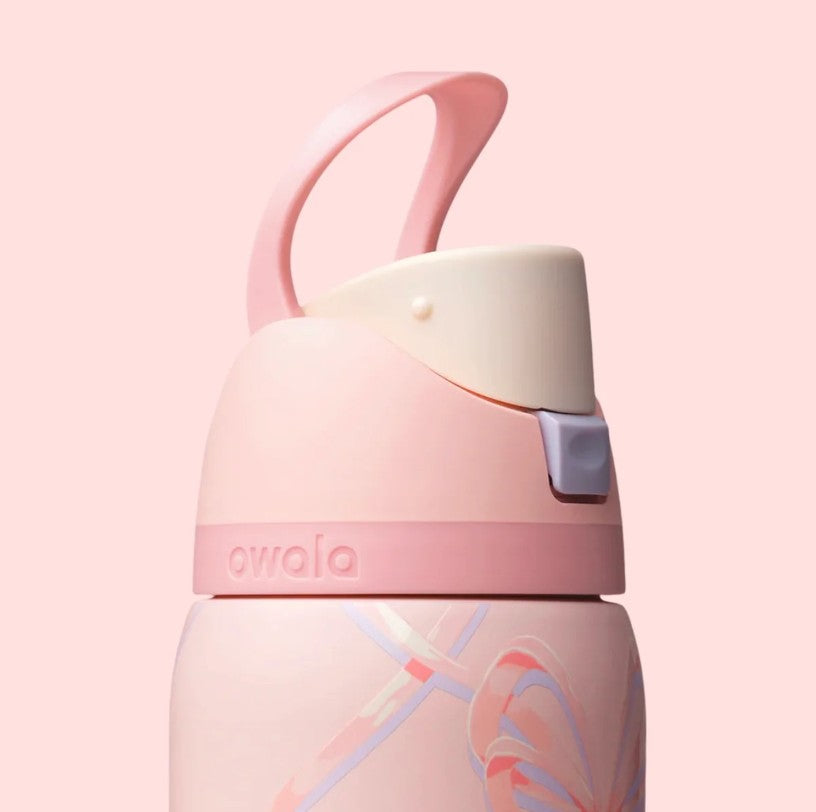 Owala FreeSip Insulated Stainless Steel Water Bottle with Built-In Straw, Leak-Proof Lid, 24 oz (710 ml), Assorted Printed Designs