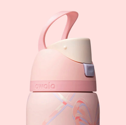 Owala FreeSip Insulated Stainless Steel Water Bottle with Built-In Straw, Leak-Proof Lid, 24 oz (710 ml), Assorted Printed Designs