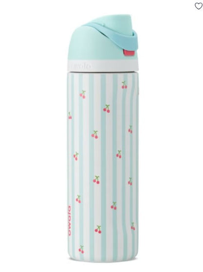 Owala FreeSip Insulated Stainless Steel Water Bottle with Built-In Straw, Leak-Proof Lid, 24 oz (710 ml), Assorted Printed Designs