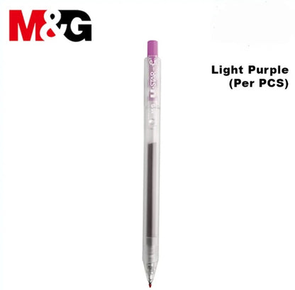 M&G Chenguang U-STAR Retractable Gel Pen, 0.5 mm Fine Point, Smooth Writing, Multicolor – 1pcs - No: AGP87977