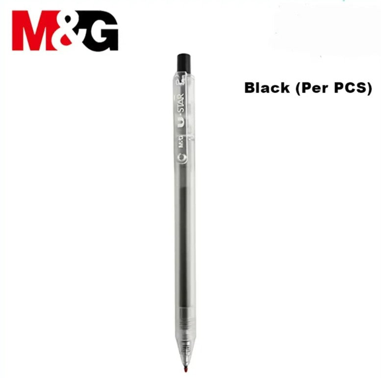 M&G Chenguang U-STAR Retractable Gel Pen, 0.5 mm Fine Point, Smooth Writing, Multicolor – 1pcs - No: AGP87977