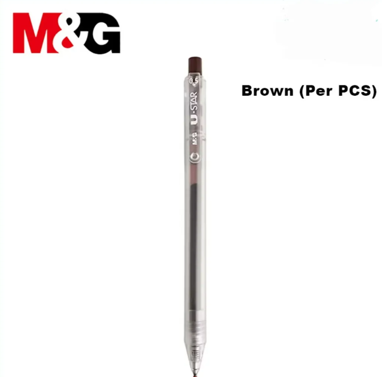 M&G Chenguang U-STAR Retractable Gel Pen, 0.5 mm Fine Point, Smooth Writing, Multicolor – 1pcs - No: AGP87977