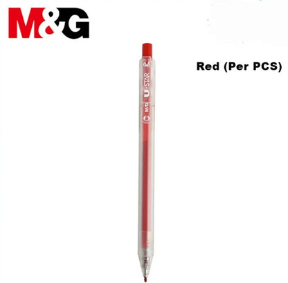M&G Chenguang U-STAR Retractable Gel Pen, 0.5 mm Fine Point, Smooth Writing, Multicolor – 1pcs - No: AGP87977