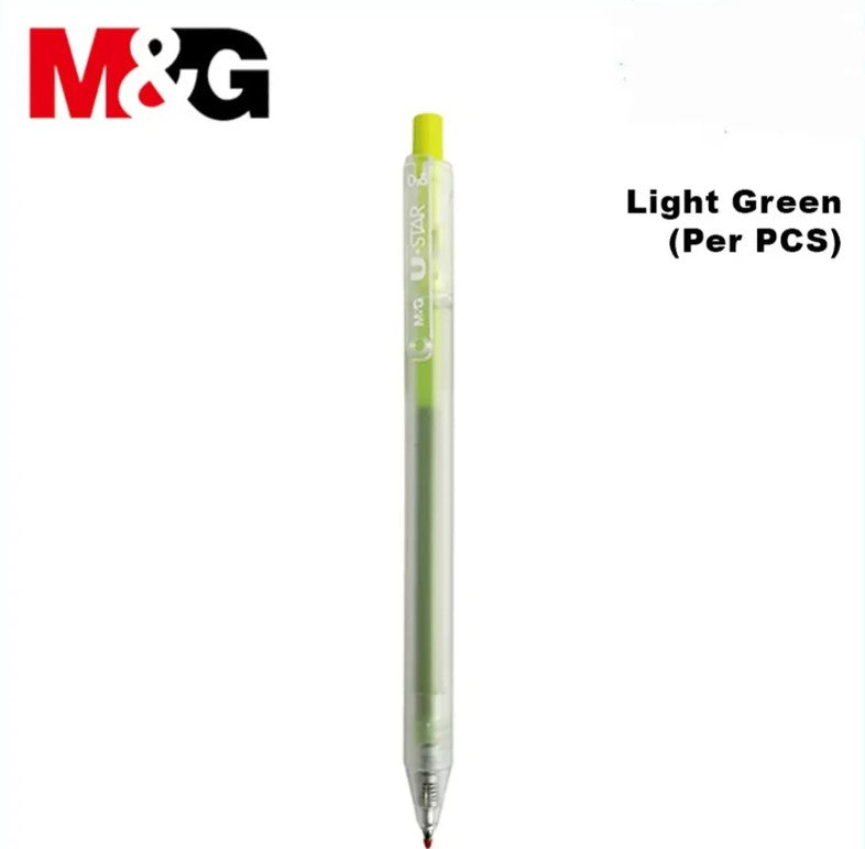 M&G Chenguang U-STAR Retractable Gel Pen, 0.5 mm Fine Point, Smooth Writing, Multicolor – 1pcs - No: AGP87977