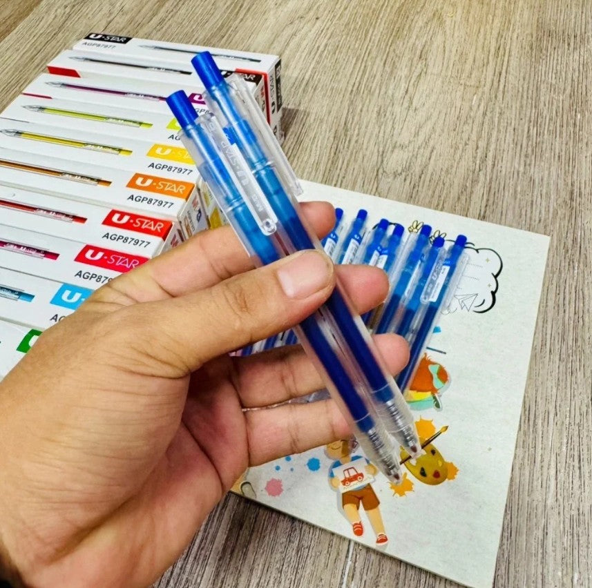 M&G Chenguang U-STAR Retractable Gel Pen, 0.5 mm Fine Point, Smooth Writing, Multicolor – 1pcs - No: AGP87977