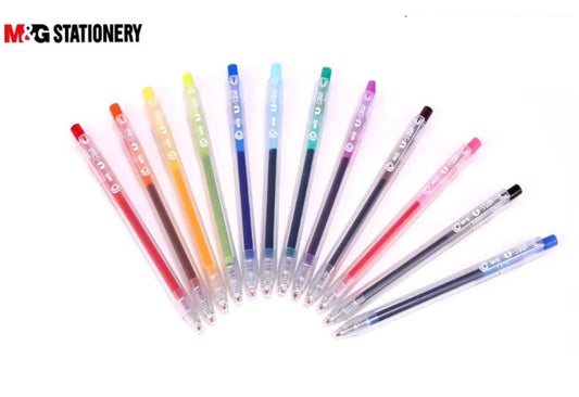 M&G Chenguang U-STAR Retractable Gel Pen, 0.5 mm Fine Point, Smooth Writing, Multicolor – 1pcs - No: AGP87977