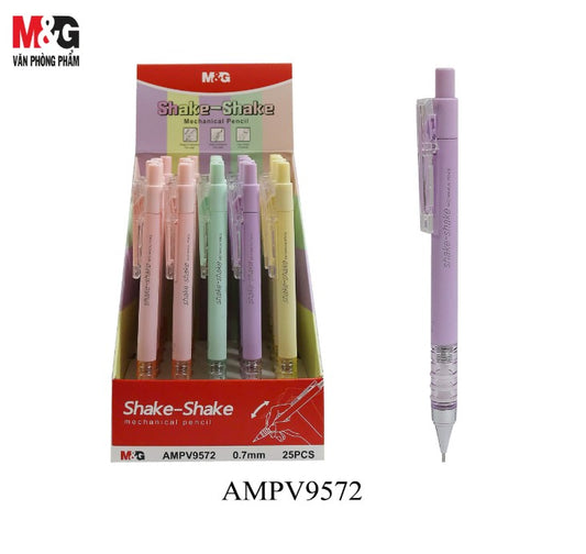 M&G Chenguang Shake-Shake Mechanical Pencil 0.7mm – Auto Advance, Smooth Writing, Pastel Colors - 1pcs - No:AMPV9572