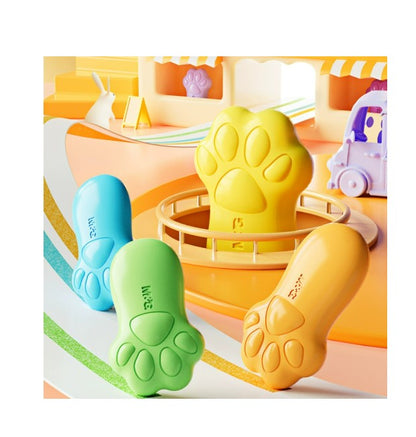 M&G Chenguang So Many Cats Claw Shaped Wax Crayon 12 Colors Bright and Safe Artistic Expression, SMC, Non-Toxic- No:AGMX4179