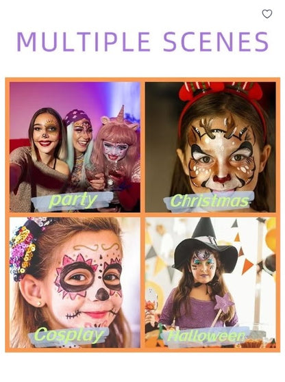 KeepSmiling Face & Body Paint Set – 15 Water-Based Colors with Brush | Non-Toxic Face Painting Kit - No: 1502