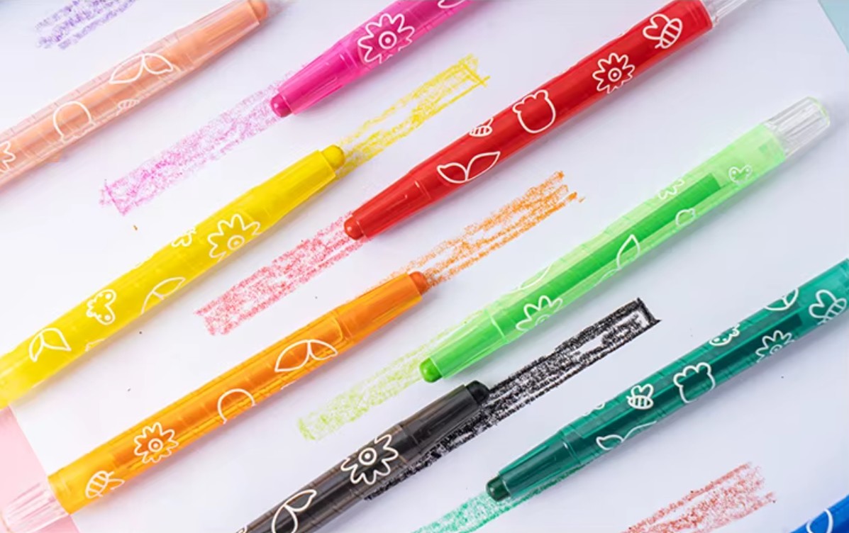 M&G Chenguang Twistable Crayons – 24 Colors Retractable Crayon Set in Storage Case for Kids  - No: AGMX4345