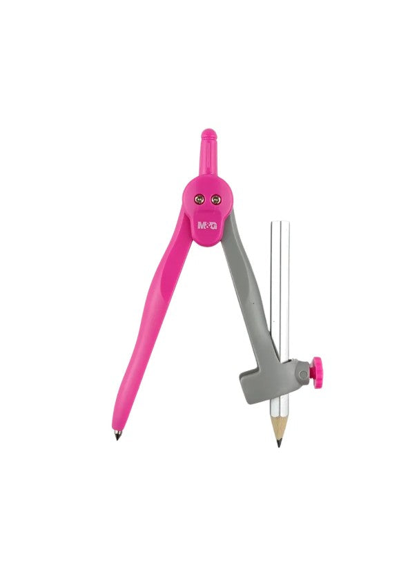 M&G Chenguang Beginner Pencil Compass  – Safety Blunt Needle Geometry Compass with Pencil Holder for Students - 1pcs - No: ACS908L2
