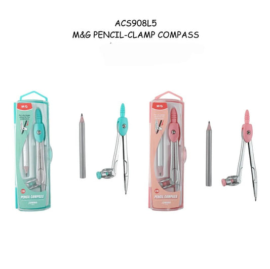 M&G Chenguang Pencil Clamp Compass Set – Precision Geometry Compass with Pencil Holder for Students & Technical Drawing - 1pcs - No: ACS908L5