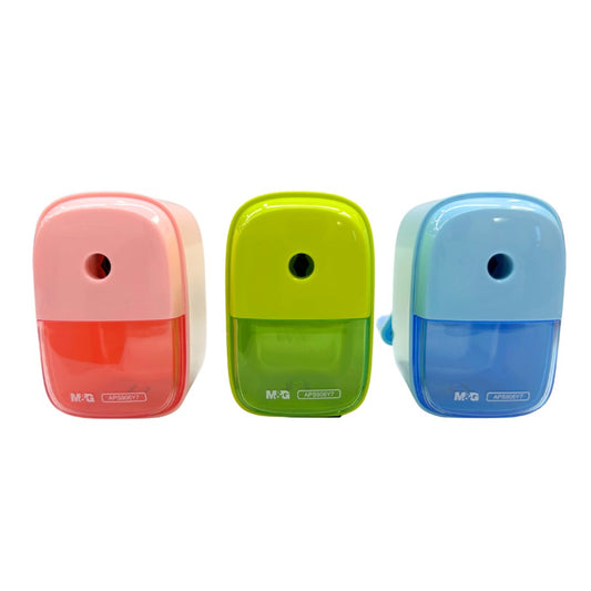 M&G Chenguang Quick Cut Manual Pencil Sharpener – Hand Crank Desktop Sharpener with Auto Feed & Large Shavings Container - 1pcs - No: APS906Y7