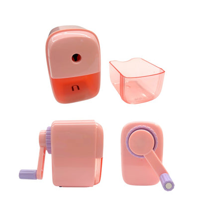M&G Chenguang Quick Cut Manual Pencil Sharpener – Hand Crank Desktop Sharpener with Auto Feed & Large Shavings Container - 1pcs - No: APS906Y7