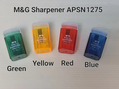 M&G Chenguang Single Hole Storage Pencil Sharpener Colourful Student Sharp for Kids, Students & Artists - 1pcs - No: APSN1275