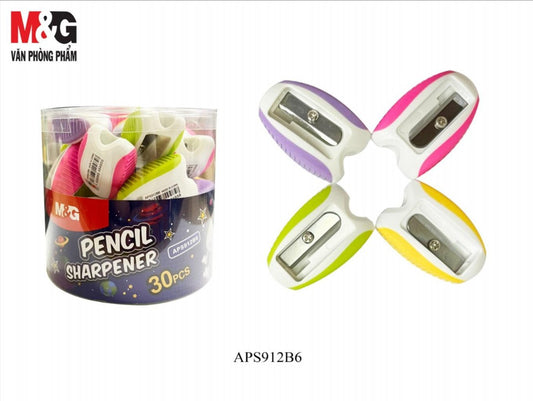 Chenguang Single-Hole Pencil Sharpener – Ergonomic Manual Sharpener for Standard Pencils, Assorted Colors - 1pcs - No: APS912B6