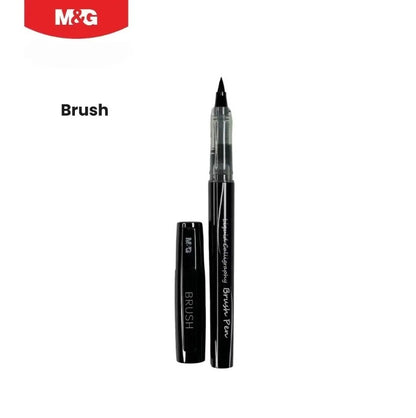 M&G  Chenguang Liquid Calligraphy Brush Pen – Black Waterproof Ink | Flexible Japanese Brush Tip | Hand Lettering, Calligraphy & Illustration - No: ARPM3174