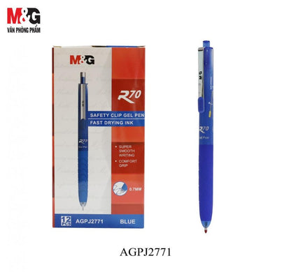 M&G Chenguang R70 Ballpoint Pulpen Pena Fast dry Safety Pen clip Gel Pen 0.7mm Blue , Black - 1pcs - AGPJ2771
