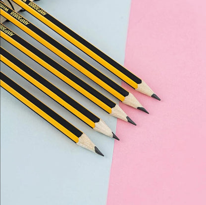 M&G Chenguang 2B Wooden Pencils with Eraser – Premium Hexagonal Graphite Pencils, Break-Resistant, High Erasability, Pack of 12 - No: AWP30855