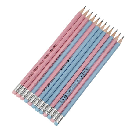 M&G Chenguang Soft Animals Lucky HB Wooden Pencils with Free Sharpener – 12-Pack, Break-Resistant, Easy to Sharpen, School & Office Use - No: AWP308G1