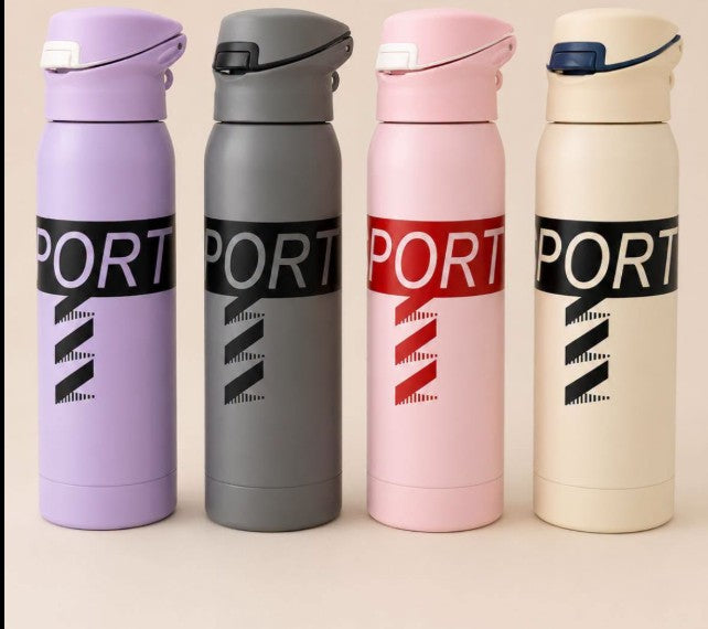 500ml Vacuum Insulated Stainless Steel Sports Water Bottle – Leakproof Thermal Flask for Hot & Cold Drinks