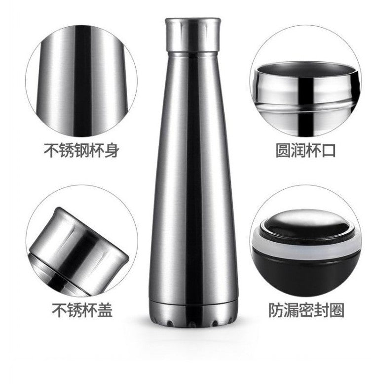 450ml Stainless Steel Vacuum Insulated Water Bottle – Double Wall Thermal Flask for Hot & Cold Drinks | Leakproof Reusable Bottle