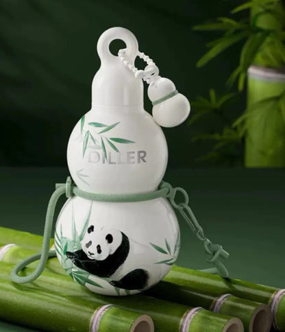 DILLER Gourd-Shaped Vacuum Insulated Stainless Steel Water Bottle with Strap – 360ml Leakproof Flask