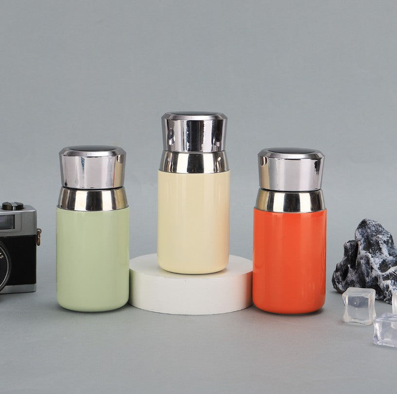 Mini 200ml Thermos Bottle with LED Temperature Display | Safe SUS316 Stainless Steel Leak-Proof Personal Water Bottle