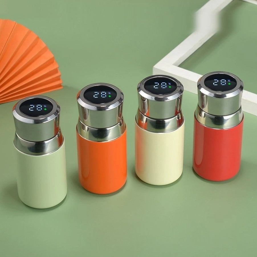 Mini 200ml Thermos Bottle with LED Temperature Display | Safe SUS316 Stainless Steel Leak-Proof Personal Water Bottle