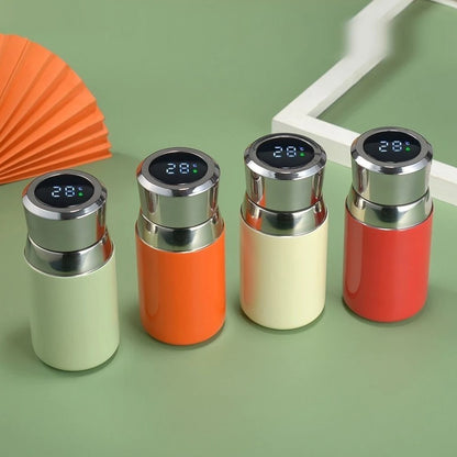Mini 200ml Thermos Bottle with LED Temperature Display | Safe SUS316 Stainless Steel Leak-Proof Personal Water Bottle