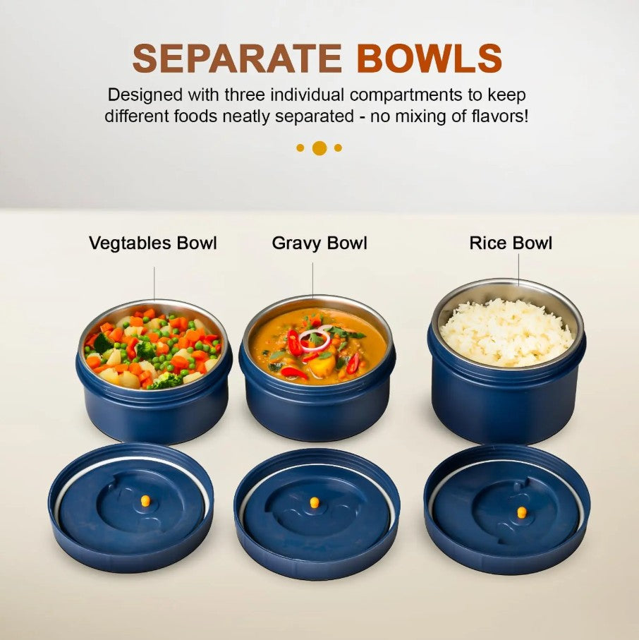 2-Tier Insulated Lunch Box Set with Thermal Carry Bag – Portable Food Container Set