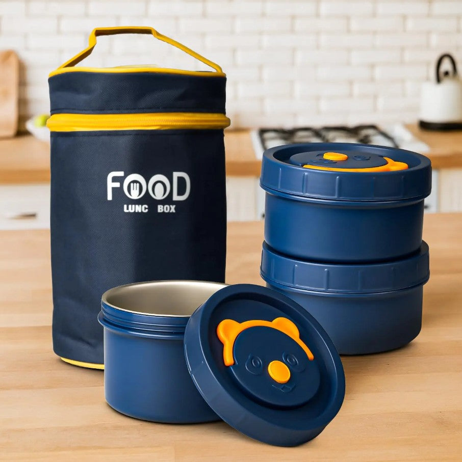 2-Tier Insulated Lunch Box Set with Thermal Carry Bag – Portable Food Container Set