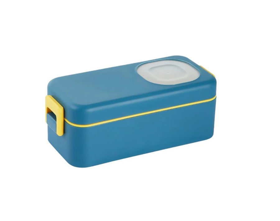 550ml Lunch Box with Sauce Container & Cutlery Set – Portable Food Storage Box for School, Office & Travel