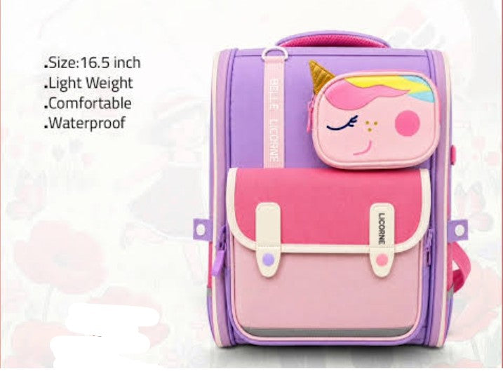 M&G Chenguang Unicorn Kids School Backpack 16.5 Inch – Lightweight Waterproof Backpack for Girls - No: ABB904Q337