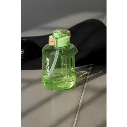 Zannuo Sports Water Bottle with Built-In Straw and One-Touch Flip Lid – 1600ml - Assorted Color - 1pcs