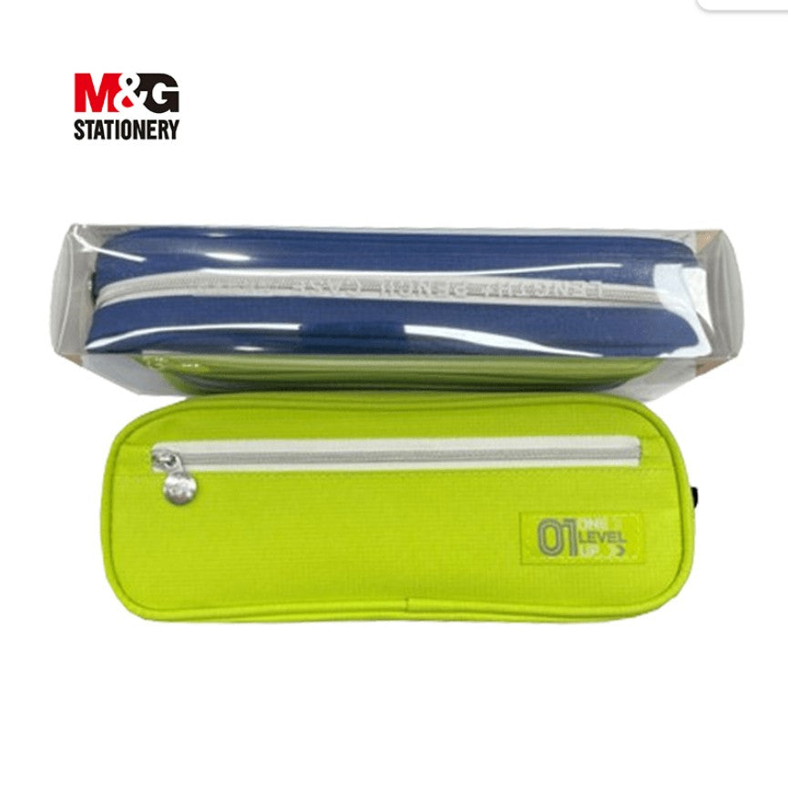 M&G Chenguang Length+ Large Capacity Pencil Case with Dual Zipper – Durable Fabric Stationery Organizer - 1pcs - No: APB903DF